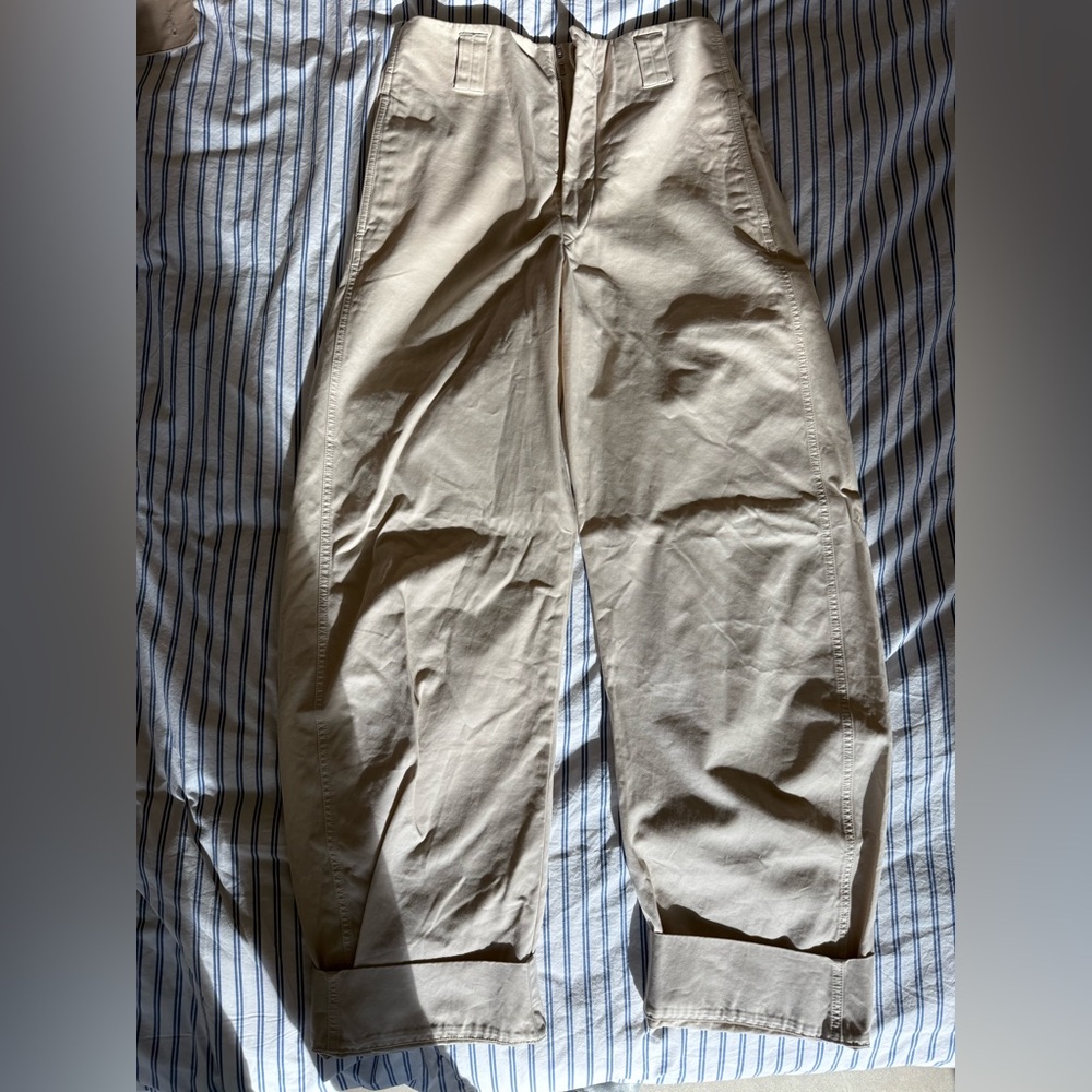 Lemaire Cream Barrel Pants
